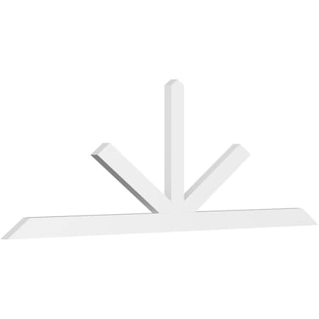 Ekena Millwork Saratoga Architectural Grade PVC Gable Bracket, 96"W x 32"H x 2"D x 4"F, 8/12 Pitch GBP096X32X0204SAR00